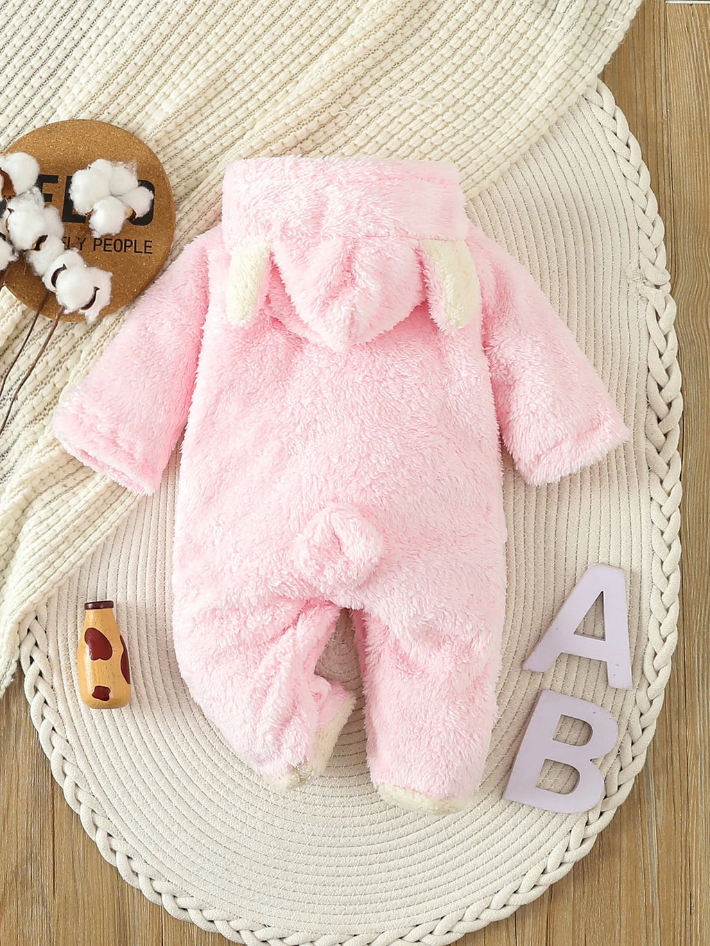 Newborn Baby Rompers Spring Autumn Warm Fleece Baby Boys Costume Baby Girls Clothing Animal Baby Pajamas Hooded Jumpsuits 0-1Y