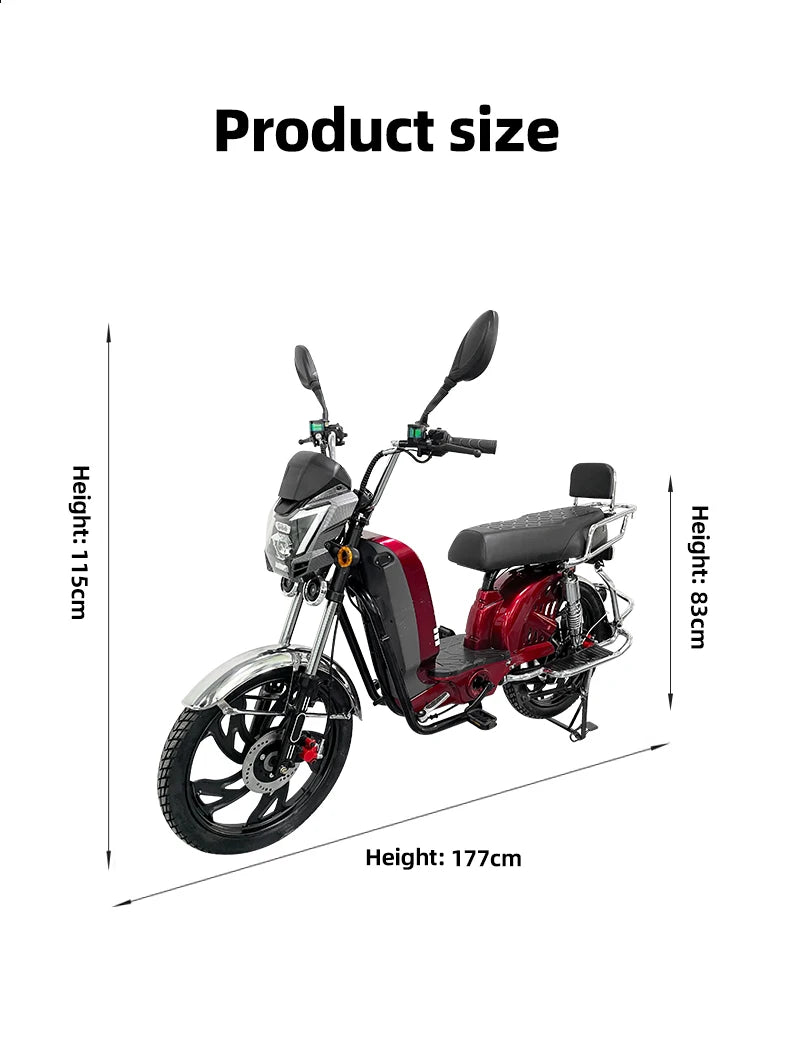 Electric Motor 22" Household Electric Bike Manufacture  E-bike 1000W 60V Lithium Battery Electric Bicycle