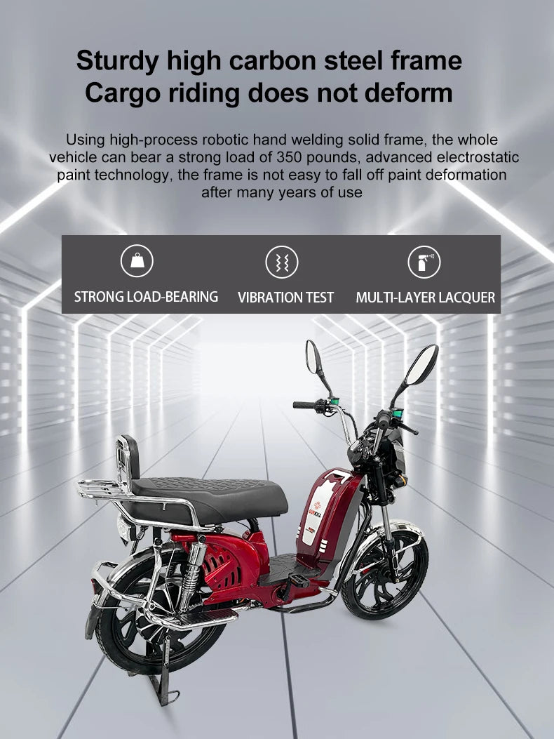 Electric Motor 22" Household Electric Bike Manufacture  E-bike 1000W 60V Lithium Battery Electric Bicycle