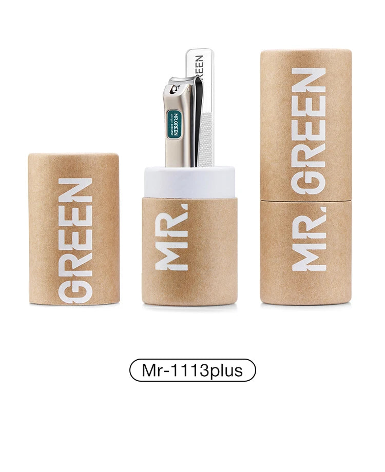 MR.GREEN Nail Clippers Stainless Steel Curved Blade Clipper Fingernail Scissors Cutter Manicure Tools Trimmer with Nail Files
