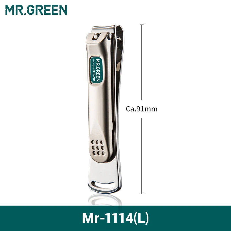 MR.GREEN Nail Clippers Stainless Steel Curved Blade Clipper Fingernail Scissors Cutter Manicure Tools Trimmer with Nail Files