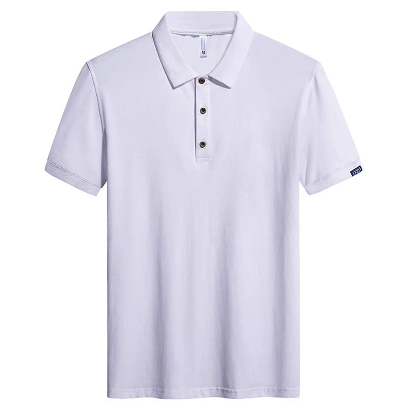 Large Size Men's Polo Shirt Cotton 2024 Summer 6xl Husband Business Collar White Black Short Sleeve Plus 8xl 7xl Tops Shirt Male