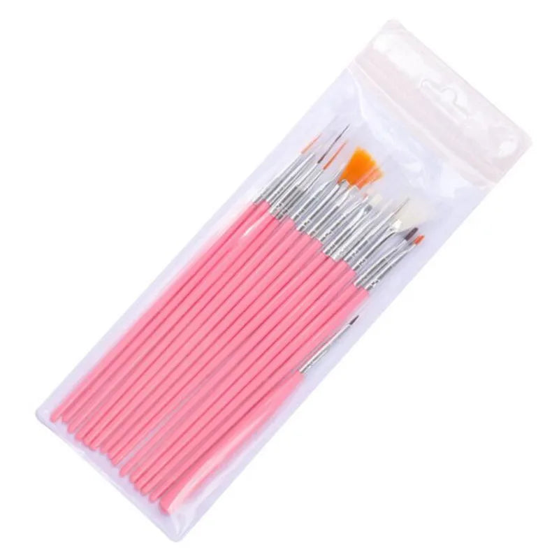 15Pcs/Set Fondant Cake Brush DIY Sugar Craft Baking Decorating Tools Cake Pen Brush for Fondant Painting Cookie Decoration Tools