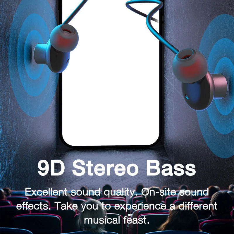 EARDECO 180 Hour Playback Wireless Headphones with Mic Bluetooth Headphone Bass Stereo Neckband Bluetooth Earphone Sport TF Card