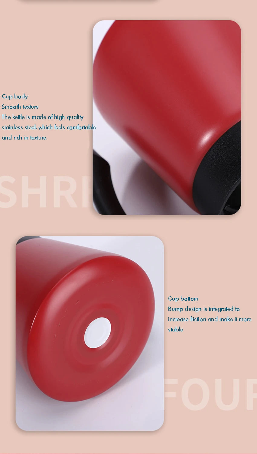 600ml Stainless Steel Thermal Coffee Carafe Double Wall Thermos Carafes for Home, Office, Keep Beverages Hot - garrafa térmica