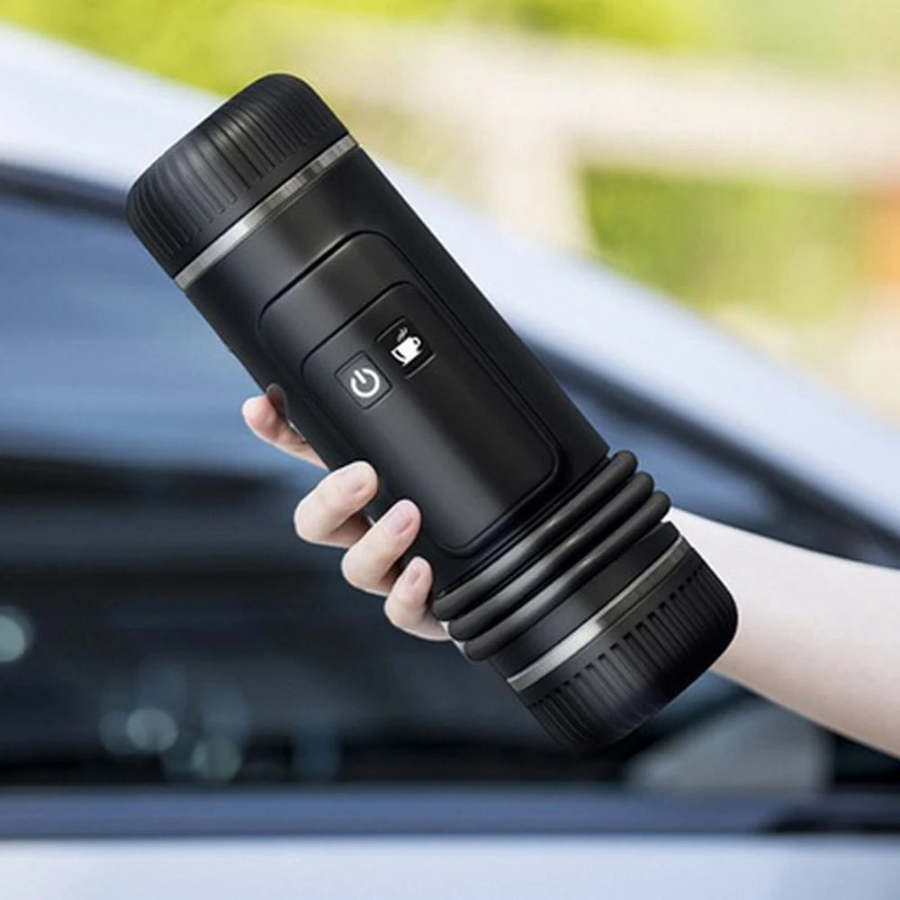 Portable Capsule Coffee Machine Heating fully Semi-automatic Espresso Mini Coffee Maker For Car Outdoor Home Using 5Cups 80ml