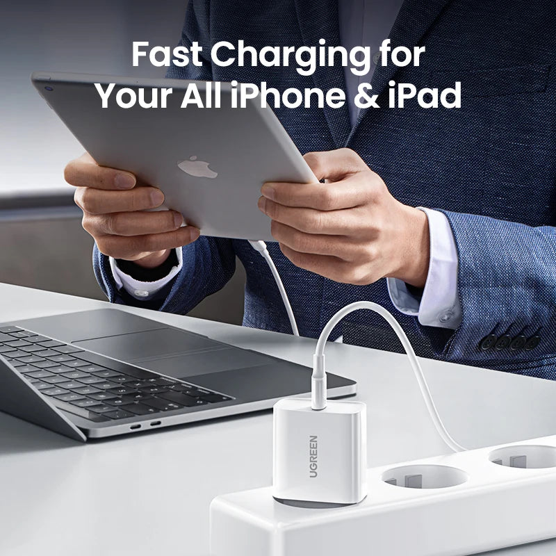 UGREEN Quick Charge 4.0 3.0 QC PD Charger 20W QC4.0 QC3.0 USB Type C Fast Charger for iPhone 17 16 15 Pro Xiaomi Phone PDCharger