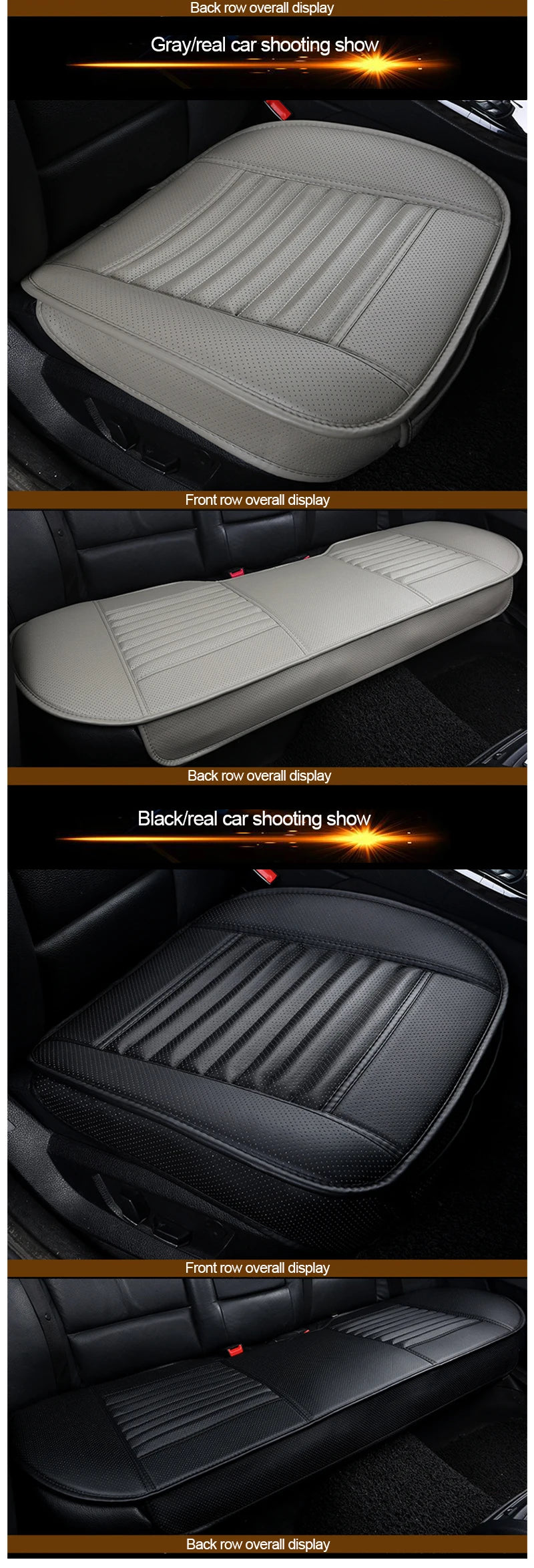 SEAMETAL PU Leather Car Seat Cover Four Seasons Car Seat Protector Pad Mat Automobiles Seat-Cover Cushion for Car Accessories