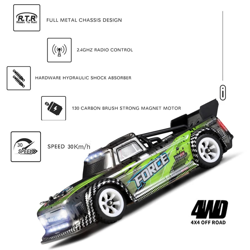 Wltoys RC 1/28 30Km/H 284191 Remote Control High Speed Racing Mosquito 2.4GHz Off-Road RTR Rally Drift Car