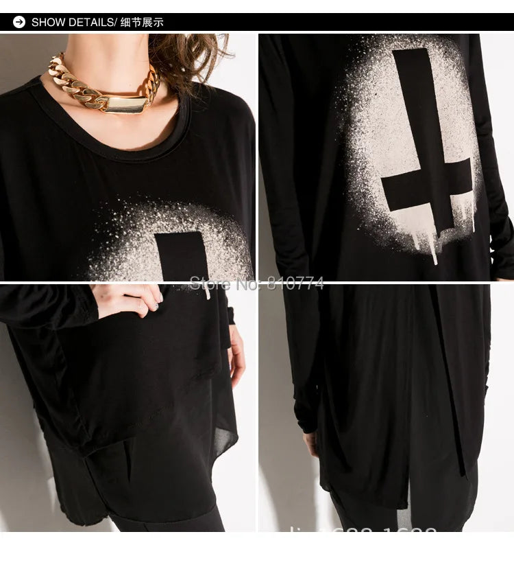 New Spring Autumn and Summer Long Sleeve Fashion Chiffon Plus Size XXXL Loose Irregular Women's Clothings  Female Blouses