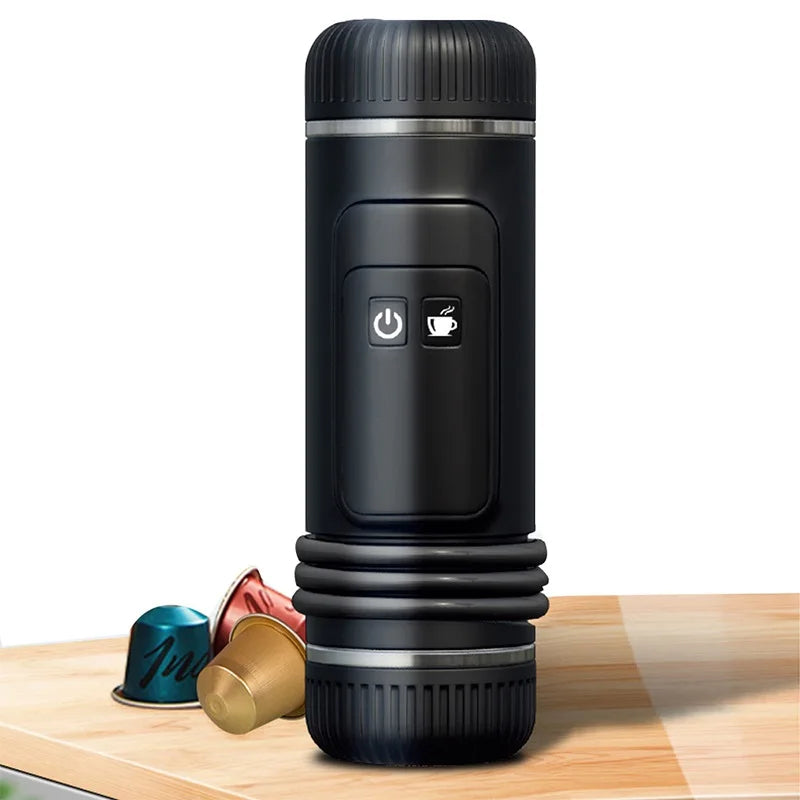 Portable Capsule Coffee Machine Heating fully Semi-automatic Espresso Mini Coffee Maker For Car Outdoor Home Using 5Cups 80ml
