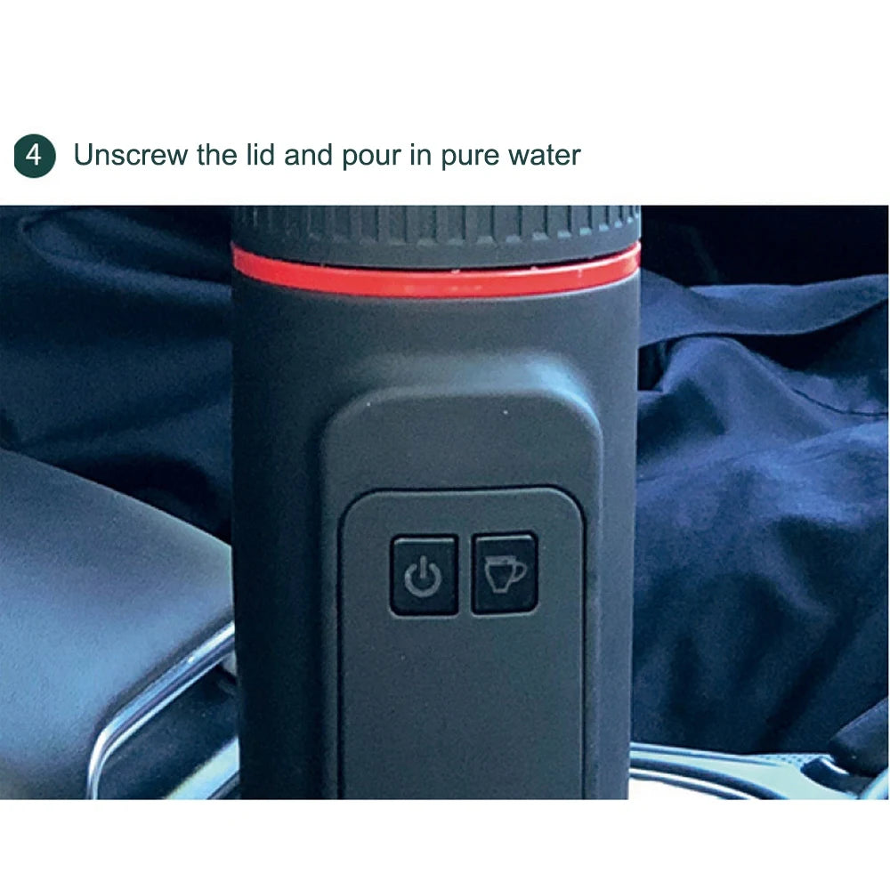 Portable Capsule Coffee Machine Heating fully Semi-automatic Espresso Mini Coffee Maker For Car Outdoor Home Using 5Cups 80ml