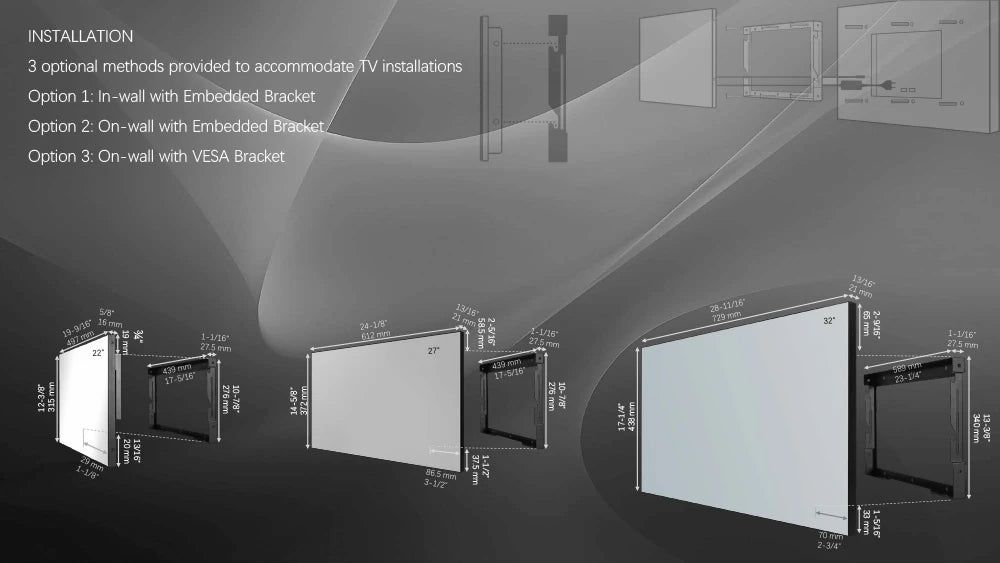 Souria 22.1 inches Smart Black Color Waterproof Bathroom LED TV for Luxury Hotel SPA Kitchen TV Bluetooth Android New