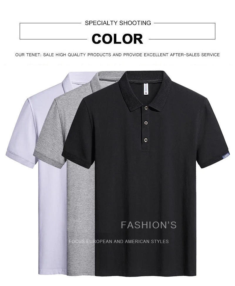 Large Size Men's Polo Shirt Cotton 2024 Summer 6xl Husband Business Collar White Black Short Sleeve Plus 8xl 7xl Tops Shirt Male