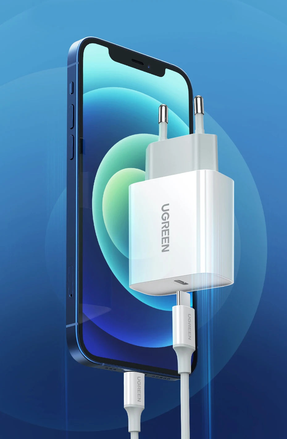 UGREEN Quick Charge 4.0 3.0 QC PD Charger 20W QC4.0 QC3.0 USB Type C Fast Charger for iPhone 17 16 15 Pro Xiaomi Phone PDCharger