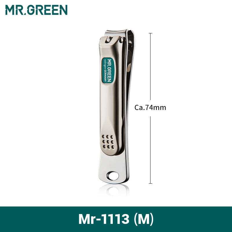 MR.GREEN Nail Clippers Stainless Steel Curved Blade Clipper Fingernail Scissors Cutter Manicure Tools Trimmer with Nail Files