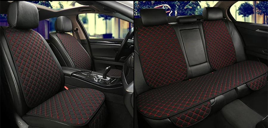 Universal Car Seat Cover Protector Linen Front Rear Back Flax Summer Cushion Pad Mat Sedan Suv Pick-up Car Interior Accessories