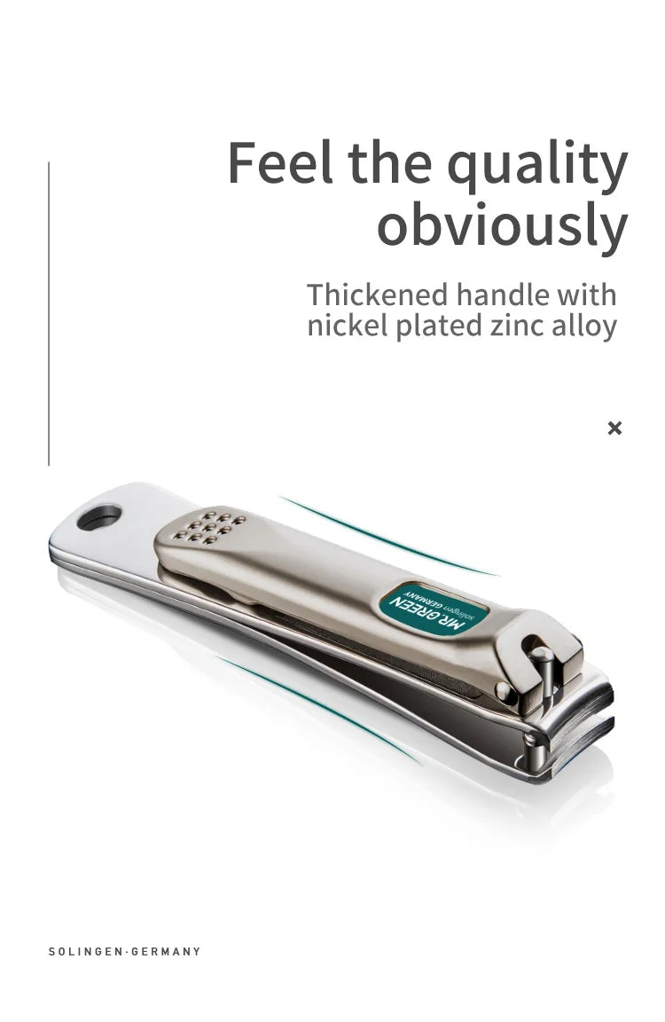 MR.GREEN Nail Clippers Stainless Steel Curved Blade Clipper Fingernail Scissors Cutter Manicure Tools Trimmer with Nail Files