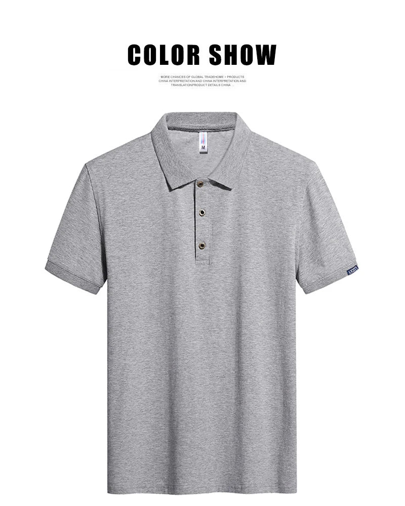 Large Size Men's Polo Shirt Cotton 2024 Summer 6xl Husband Business Collar White Black Short Sleeve Plus 8xl 7xl Tops Shirt Male