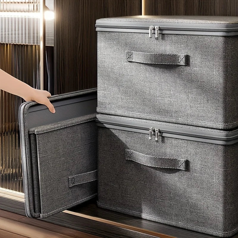 Caja de Almacenamiento Plegable con Tapa - Edredones y Ropa Interior