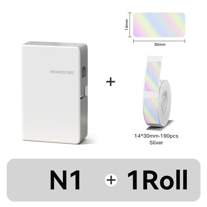 NIIMBOT N1/B18 Mini Portable Label Printer Thermal Transfer Pocket Label Maker With Long Life Ribbon And PET Stickers Gift
