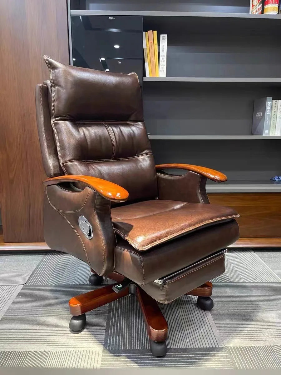 Contemporary Chinese Style CEO Desk Chair Set Luxury Boss Desk For Office Home
