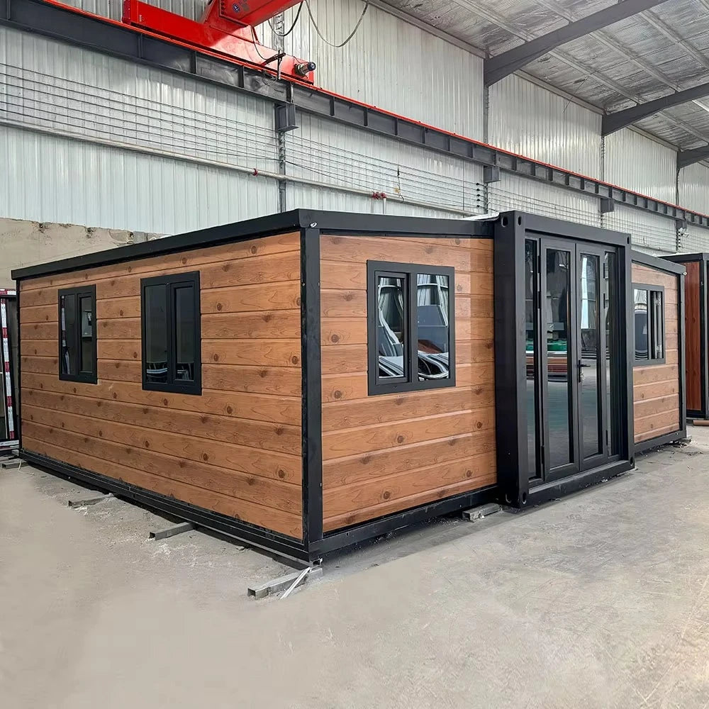 20FT 40FT Expandable Prefab Villa, Movable Modern Container House with 2/3/4/5 Bedrooms, Ready to Use Portable Modular Home