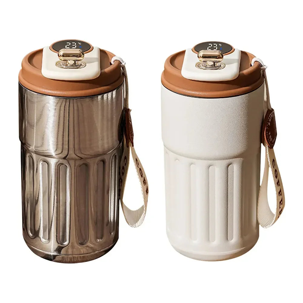 450ml Thermos Bottle Smart Display Temperature 316 Stainless Steel Vacuum Cup Office Coffee Cup Business Portable Thermal Mug