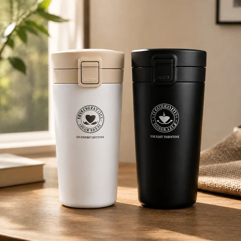 Double-Walled Stainless Steel Thermal Flask 380/510ML for Outdoor Use - Insulated Coffee Mug Maintains Temperature