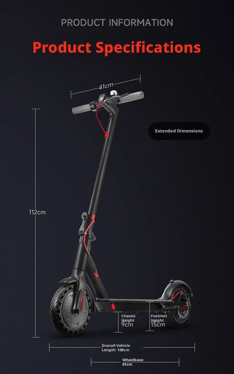 Foldable Electric Scooter for Adults & Teens- Portable Commuting E-Scooter with Long-Lasting Battery