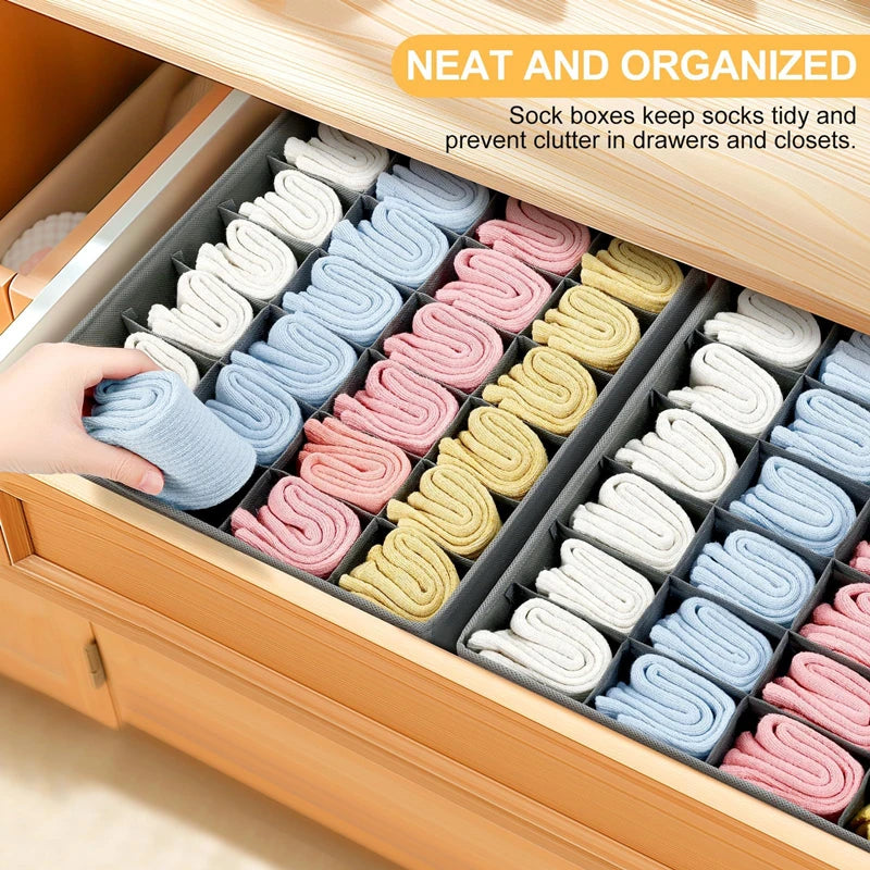 Underwear Organizer Socks Pants Bra Storage Box Cabinets Drawers Wardrobe Clothes Scarf Storage Organizer Boxes For Bedroom