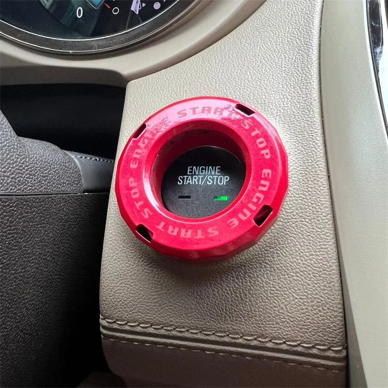 Ignition Device Decor Motorcycle Key Cover Car Interior Sticker Decorative Rotary Push To Start Button Cover for Motorcycle Lock