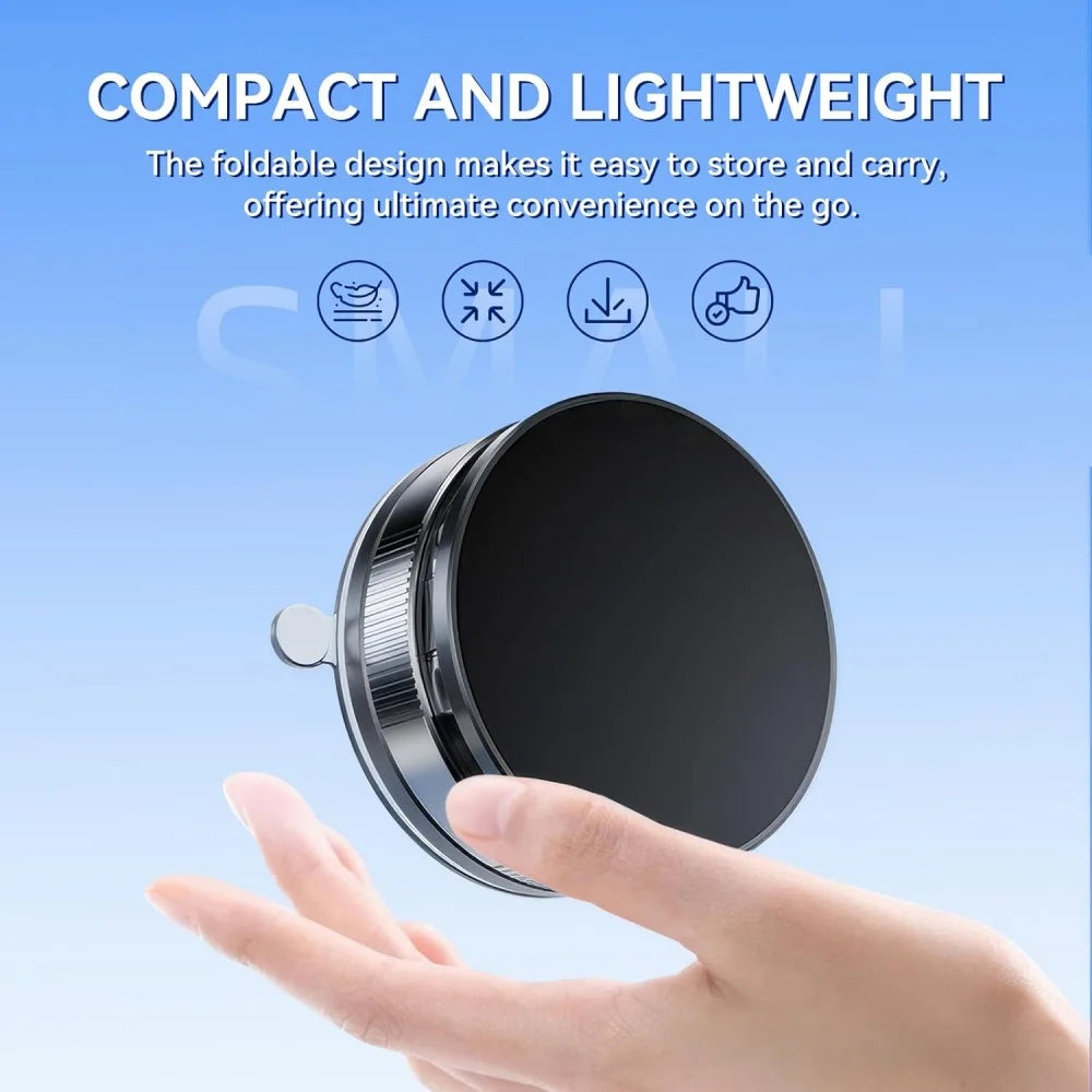 Car Phone Magnetic Stand Mechanical Vacuum Suction Cup Rotate 360° Magnetic Adsorption Bracket Navigation Universal Holder