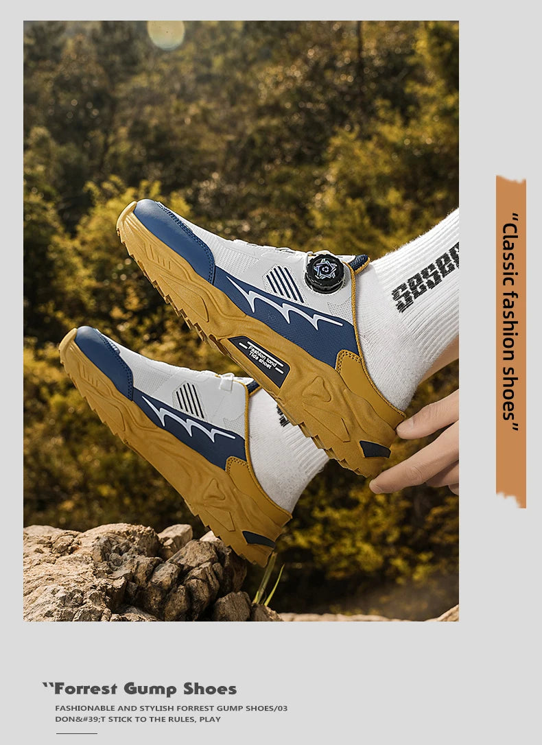 Men's Korean casual breathable casual shoes summer soft-sole anti-slip youth half-slippers rotating shoelaces sports tide shoes