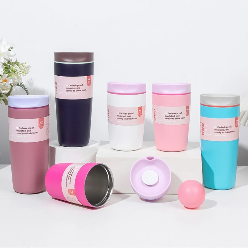 20 Oz 304 Stainless Steel Coffee Mug, Hot Coffee Travel Mug BPA Free Leakproof Reusable Iced Coffee Mug Keeps Hot or Cold
