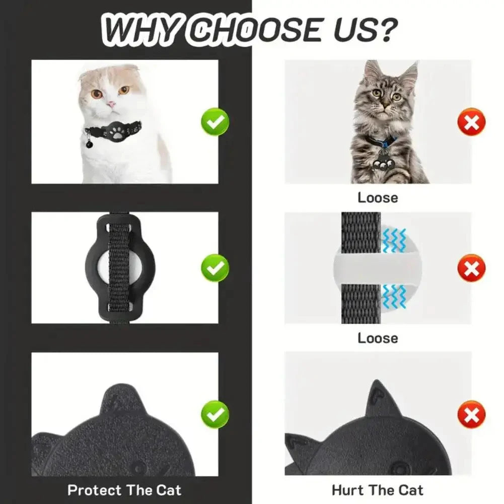 Smart GPS Tracker Collar for Cat Dog Real Time Anti-Lost Waterproof Pet Locator Adjustable Safety Buckle Reflective