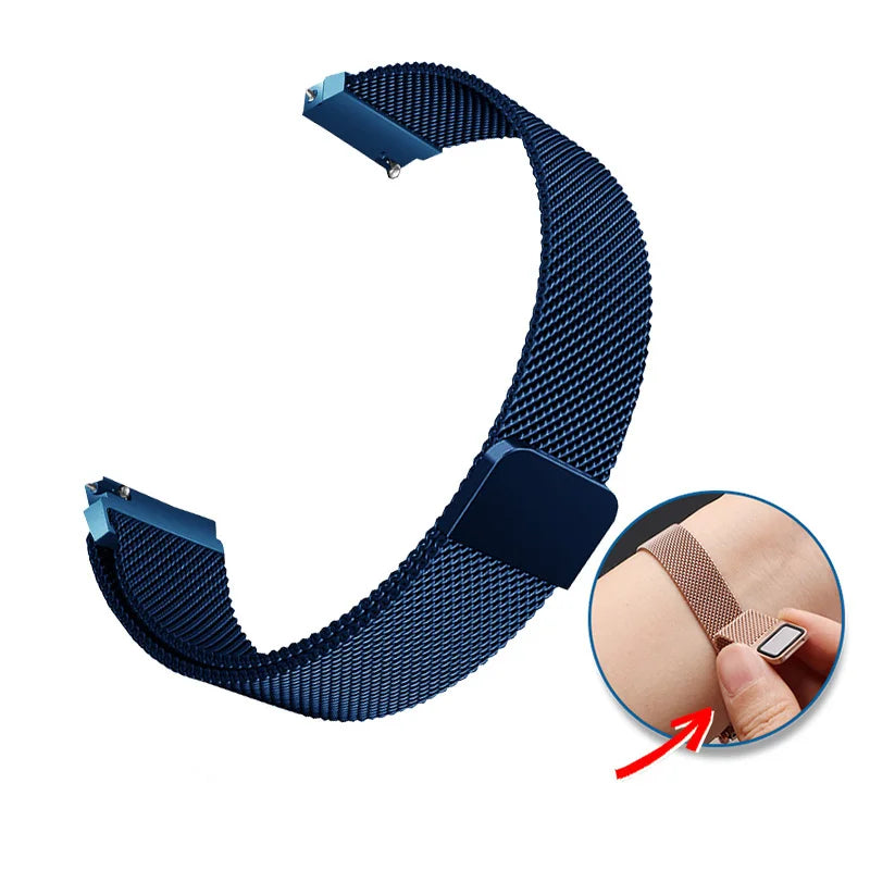 Milan Magnetic Mesh Belt Watchband For Citizen D-W Longines Omega Samsung Huawei Watch Strap Men and Women Bracelet 18 20mm 16mm