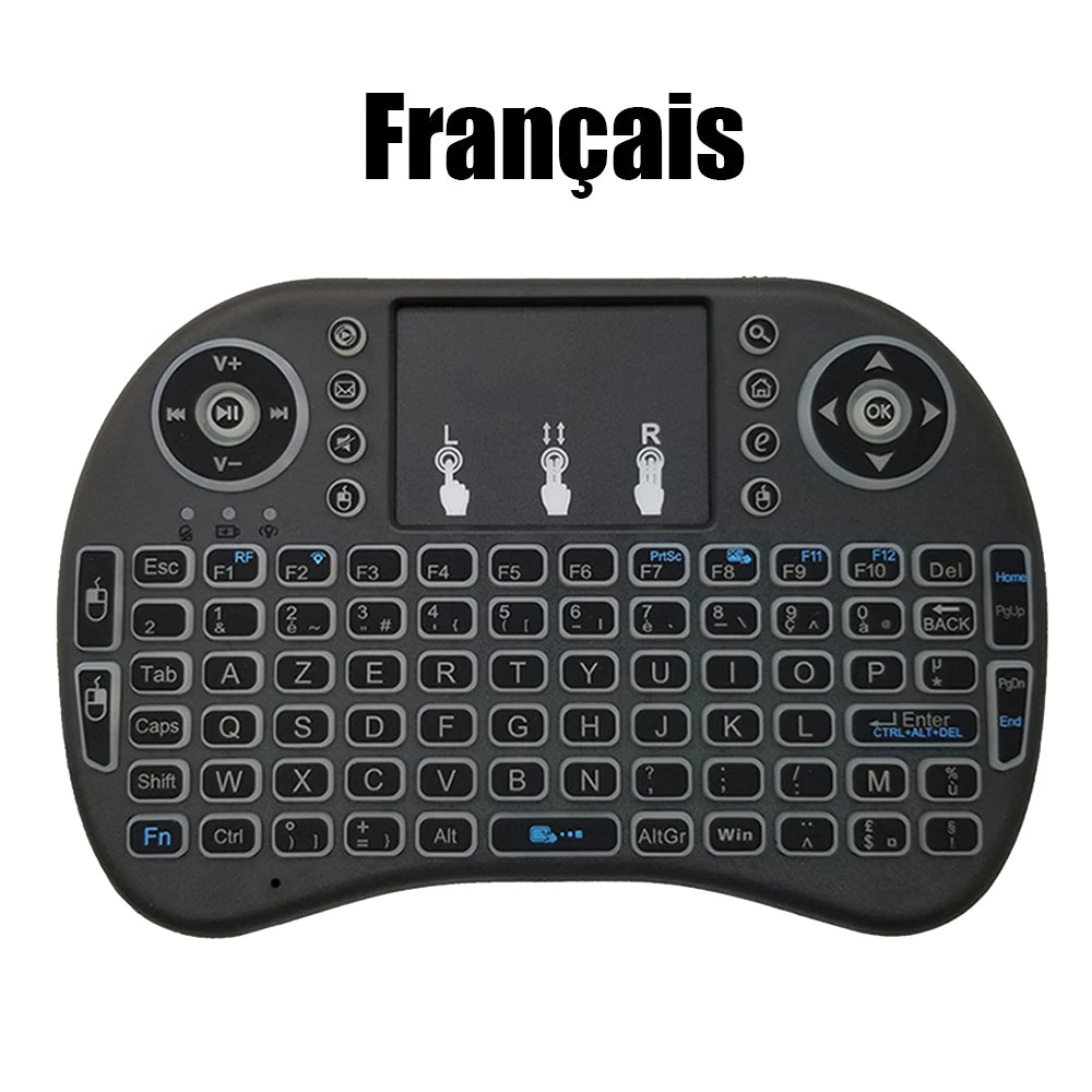 Mini Teclado Inalámbrico 2.4G con Touchpad y Retroiluminación