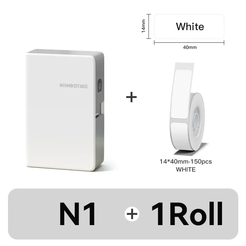 NIIMBOT N1/B18 Mini Portable Label Printer Thermal Transfer Pocket Label Maker With Long Life Ribbon And PET Stickers Gift