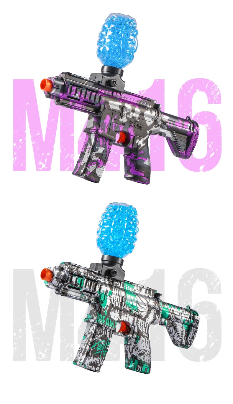 M416 Electric Ball Blaster Toy Gun - High-Speed, Metallic Finish, Rechargeable - Outdoor Game Party Gift(Bullets Excluded)