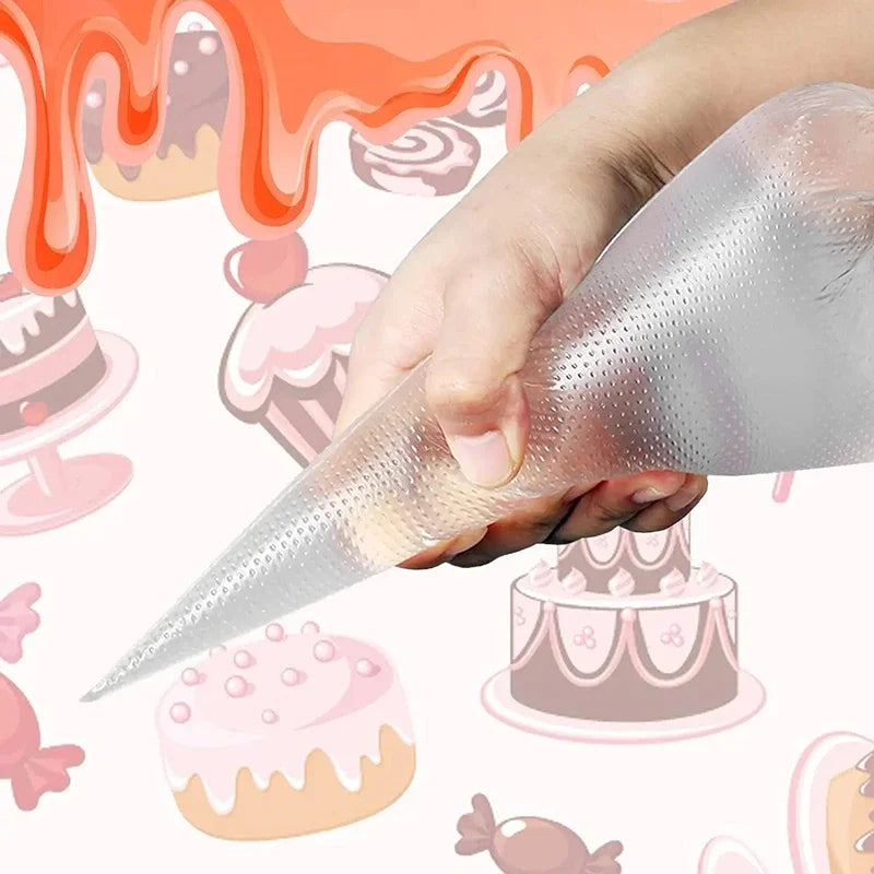 New Disposable Cream Pastry Bags Cake Piping Bag Decorating Tool Cupcake Piping Kitchen Baking Accessories 200 /100/50/20Pcs