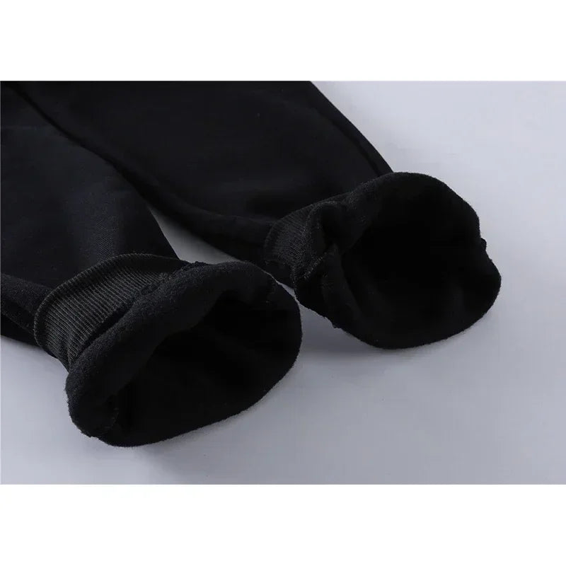 Men's Autumn Winter Jogging Pants Fleece Lined Sweatpants Casual Cotton Running Trousers Breathable Fitness Gym Sportswear
