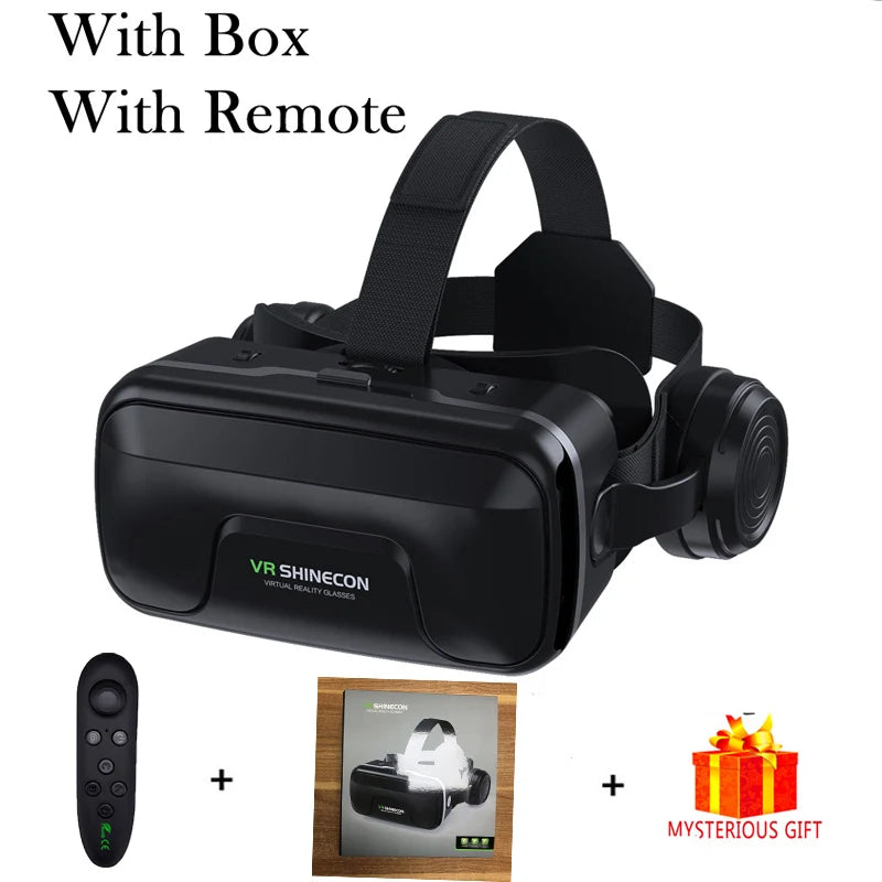 Shinecon Viar 3D VR Glasses Virtual Reality Device Helmet Lenses Headset Goggle Smart For Smartphone Cell Phone Mobile Realidade