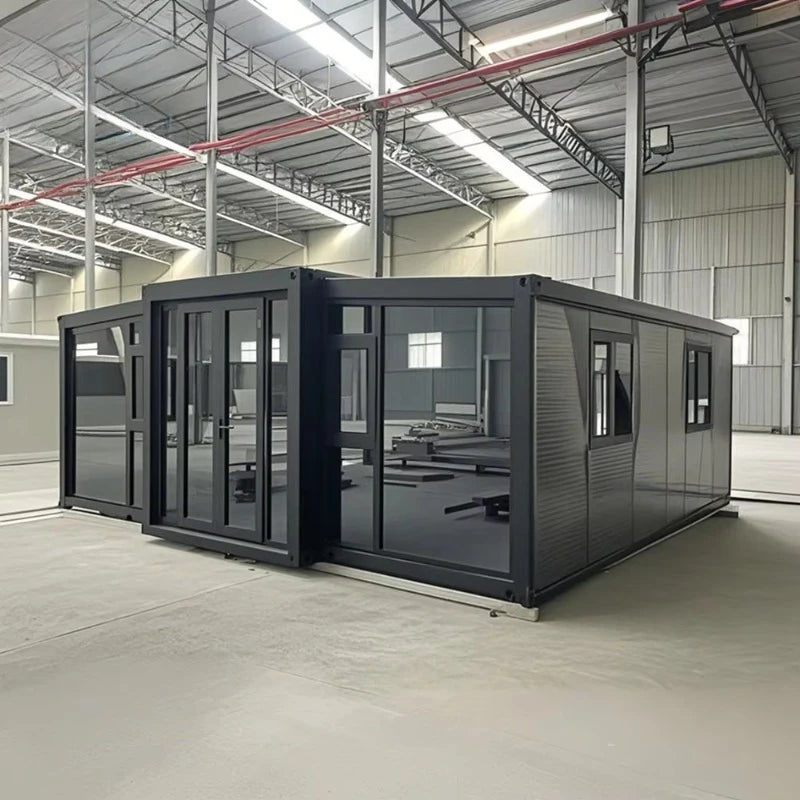 High Quality 20ft 40ft Expandable Container House Luxury 2 3 Bedroom Movable Prefab Foldable Villa Made of Steel Sandwich Panel