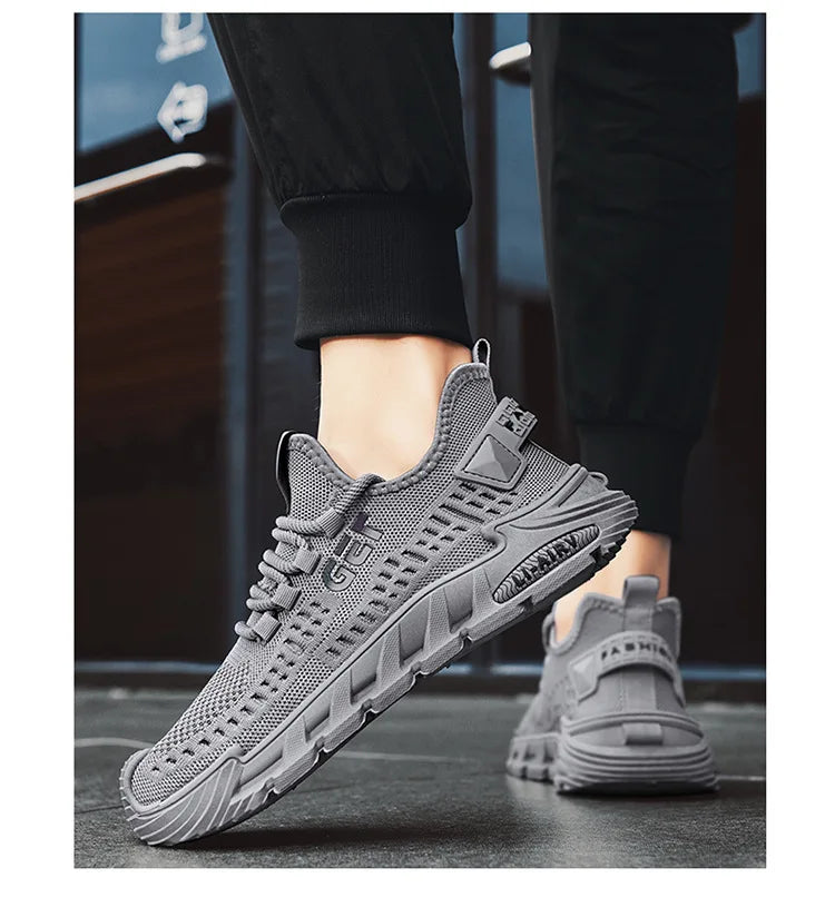 New Men's Sneakers Thick Sole Comfortable Casual Shoes Lightweight Breathable Fashion Running Shoes Luxury Male Tenis Masculino