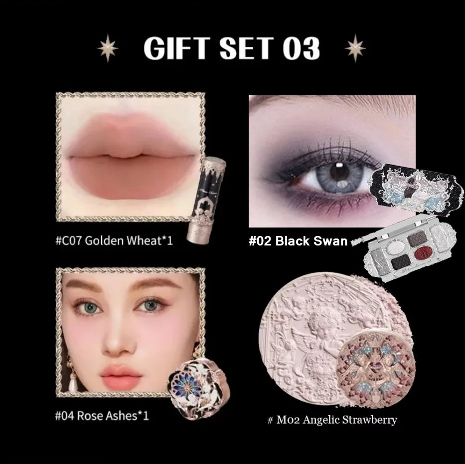 Flower Knows Full Makup Set Little Angel Collection The Sweetie Bear Gift Box Blush Cream Matte Lipstick Highlighter All in One