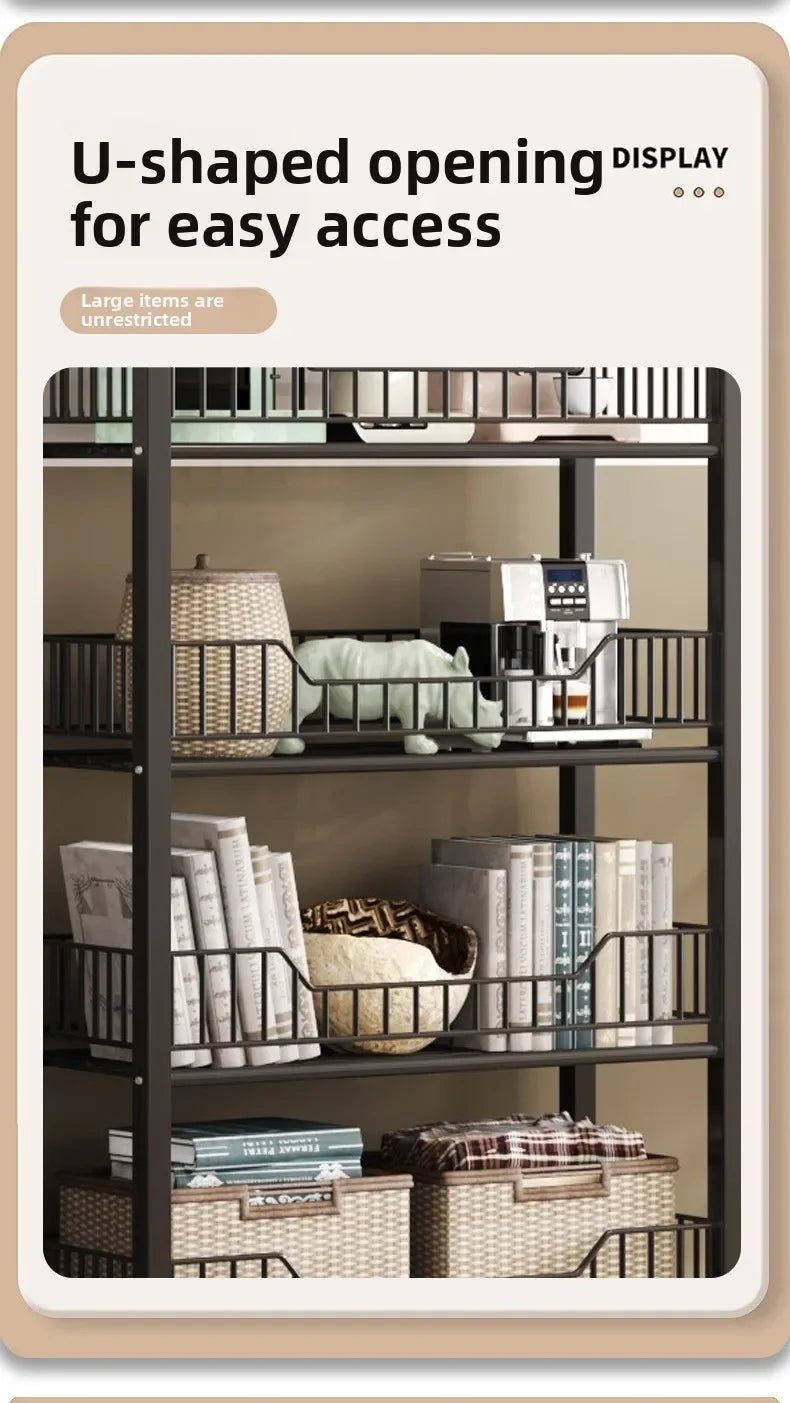 Multi-layer Removable Supermarket Snack Shelves Cart Convenience Store Checkout Page Home Storage Shelves Kitchen Island