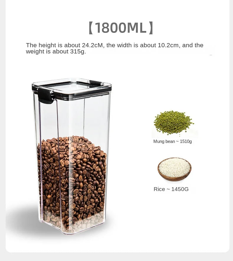 Set de Frascos Herméticos para Cocina - Organizador de Alimentos