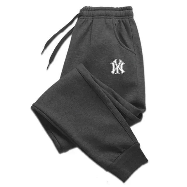 Men's Autumn Winter Jogging Pants Fleece Lined Sweatpants Casual Cotton Running Trousers Breathable Fitness Gym Sportswear