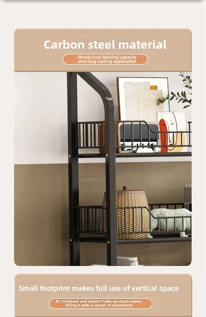 Multi-layer Removable Supermarket Snack Shelves Cart Convenience Store Checkout Page Home Storage Shelves Kitchen Island